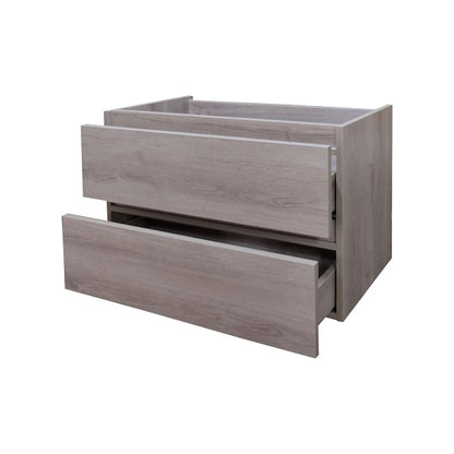 Mueble de Baño a Muro con Cubierta de Cuarzo Negro Galaxys 70cm