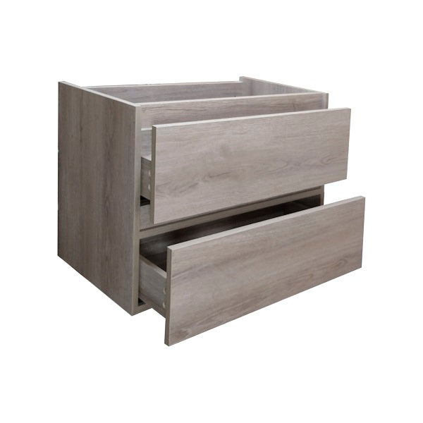 Mueble de Baño a Muro con Cubierta de Cuarzo Negro Galaxys 70cm