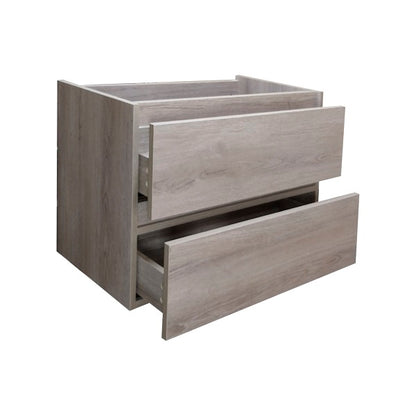 Mueble de Baño a Muro con Cubierta de Cuarzo Negro Galaxys 70cm