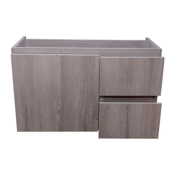 Mueble de Baño a Muro con Cubierta de Cuarzo Negro Galaxys 80cm