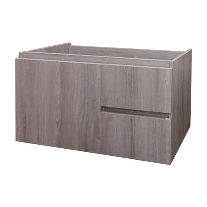 Mueble de Baño a Muro con Cubierta de Cuarzo Negro Galaxys 80cm