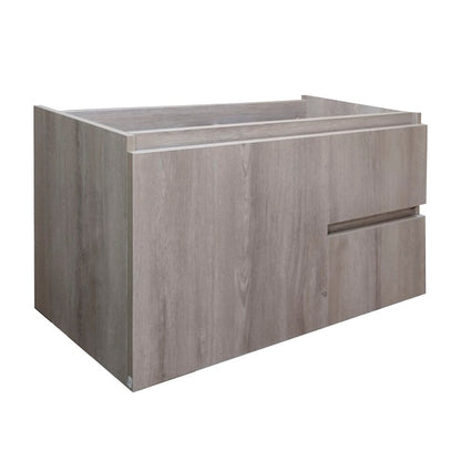 Mueble de Baño a Muro con Cubierta de Cuarzo Negro Galaxys 80cm