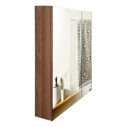 Mueble Botiquín para Baño con Espejo Nogal (60x80x13,5cm)