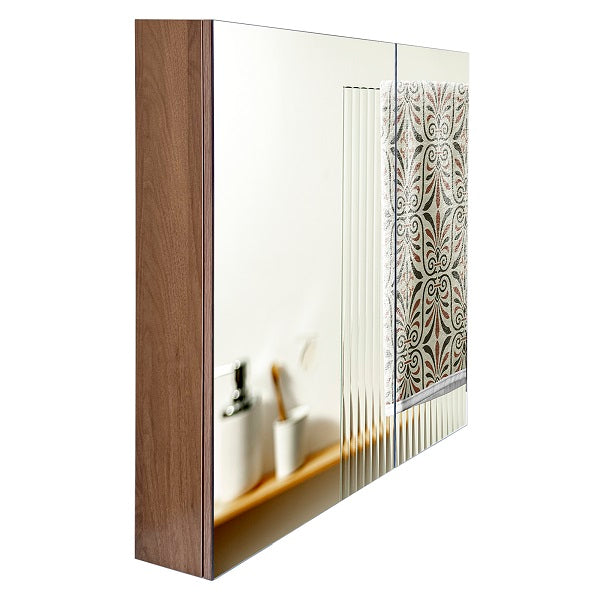 Mueble Botiquín para Baño con Espejo Nogal (80x80x13,5cm