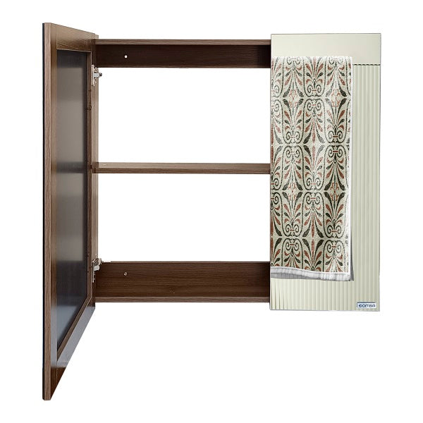 Mueble Botiquín para Baño con Espejo Nogal (80x80x13,5cm