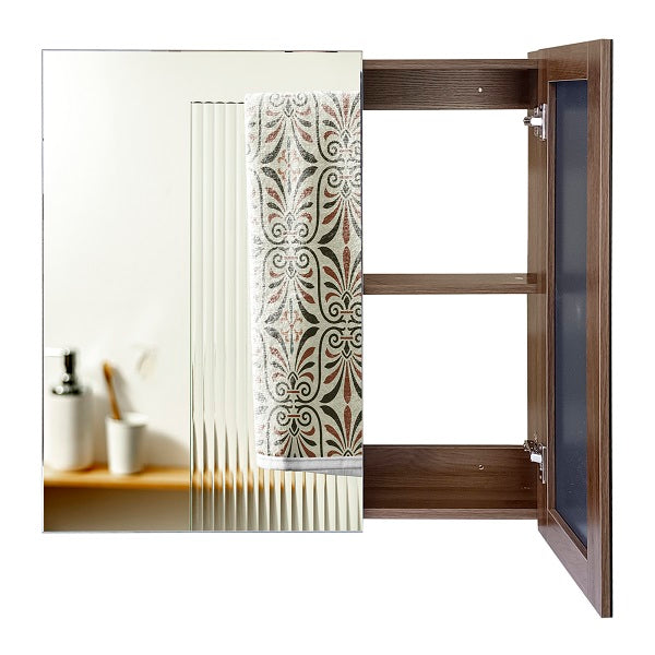 Mueble Botiquín para Baño con Espejo Nogal (80x80x13,5cm