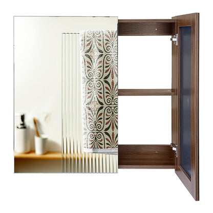 Mueble Botiquín para Baño con Espejo Nogal (80x80x13,5cm