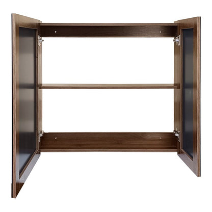 Mueble Botiquín para Baño con Espejo Nogal (80x80x13,5cm