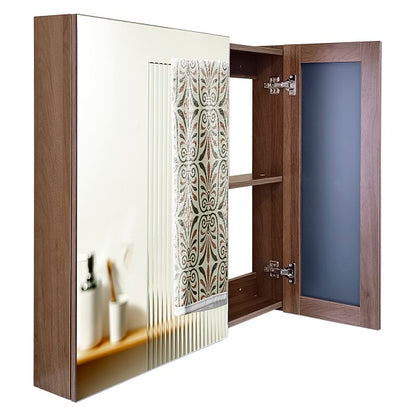 Mueble Botiquín para Baño con Espejo Nogal (80x80x13,5cm