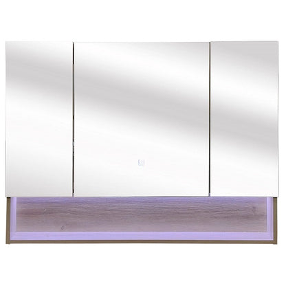 Mueble Botiquín con LED y Espejo para Baño (100x13x80cm)