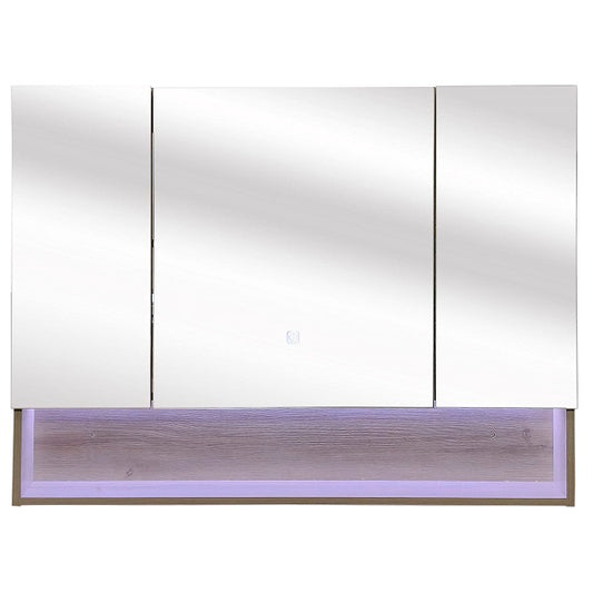 Mueble Botiquín con LED y Espejo para Baño (100x13x80cm)