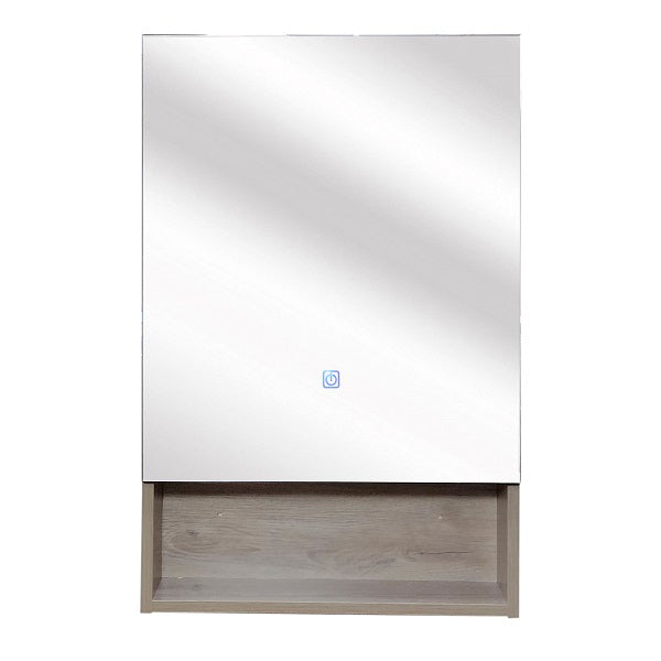 Mueble Botiquín con LED y Espejo para Baño (50x13x80cm)