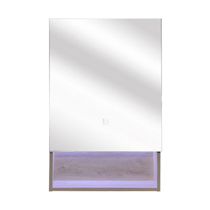 Mueble Botiquín con LED y Espejo para Baño (50x13x80cm)
