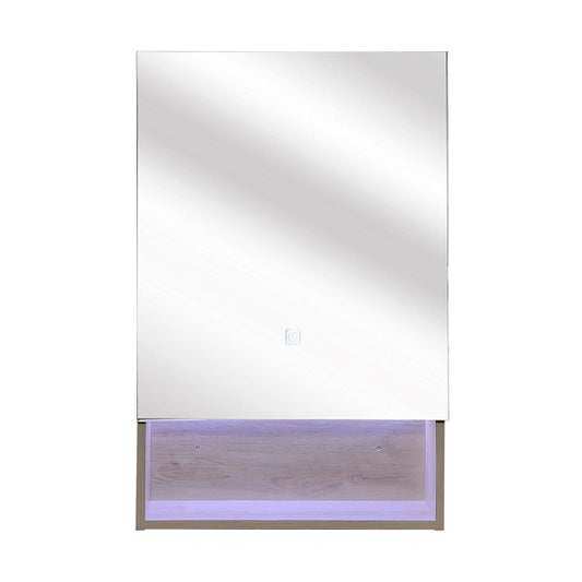 Mueble Botiquín con LED y Espejo para Baño (50x13x80cm)