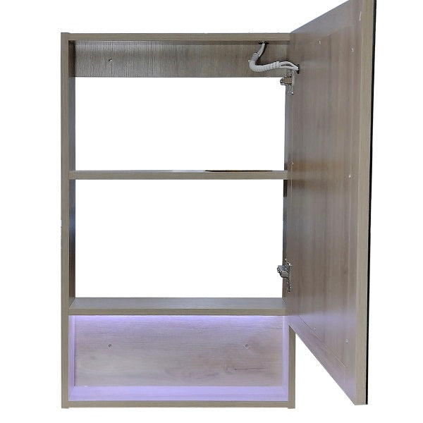 Mueble Botiquín con LED y Espejo para Baño (50x13x80cm)