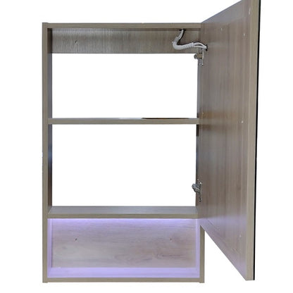 Mueble Botiquín con LED y Espejo para Baño (50x13x80cm)