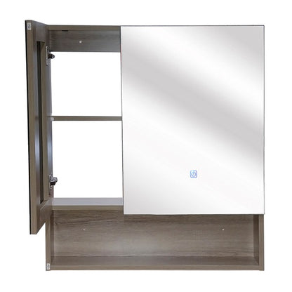 Mueble Botiquín con LED y Espejo para Baño (70x13x80cm)