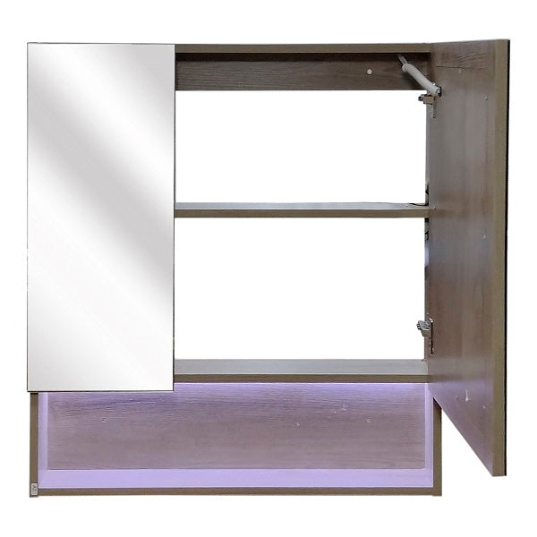 Mueble Botiquín con LED y Espejo para Baño (70x13x80cm)