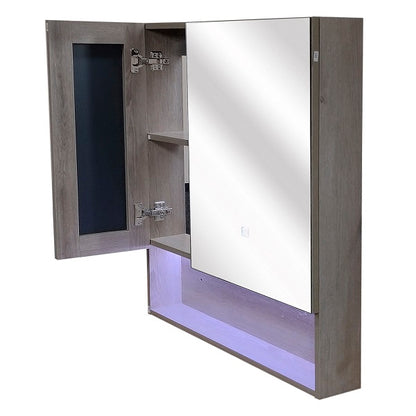 Mueble Botiquín con LED y Espejo para Baño (70x13x80cm)