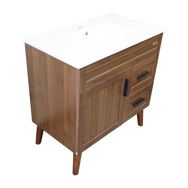 Kit Mueble + Vanitorio Super Muebles Nogal (80x47x80cm)