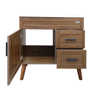 Kit Mueble + Vanitorio Super Muebles Nogal (80x47x80cm)