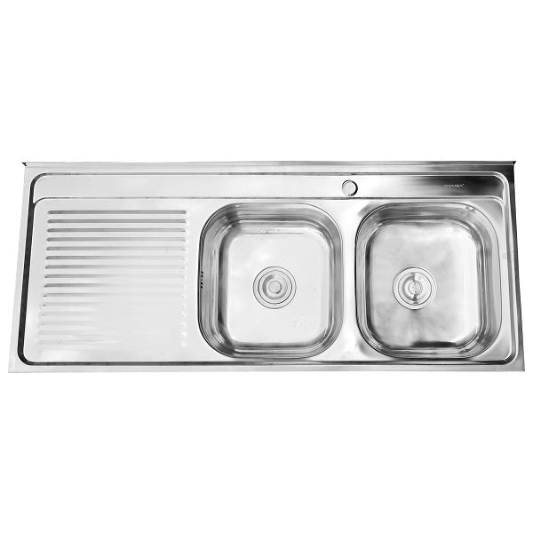 Cubierta Lavaplatos Doble Super Muebles SM12050I / 120x50x14cm
