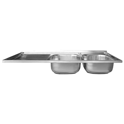 Cubierta Lavaplatos Doble Super Muebles SM12050I / 120x50x14cm