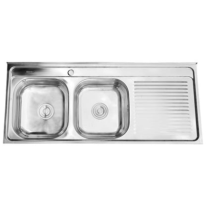 Cubierta Lavaplatos Doble Super Muebles SM12050R / 120x50x14cm