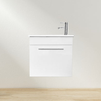 Mueble Vanitorio a Muro Elegant SM2055Z Blanco con Cubierta (55x33x52cm)