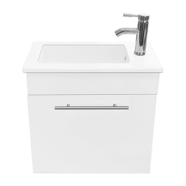 Mueble Vanitorio a Muro Elegant SM2055Z Blanco con Cubierta (55x33x52cm)