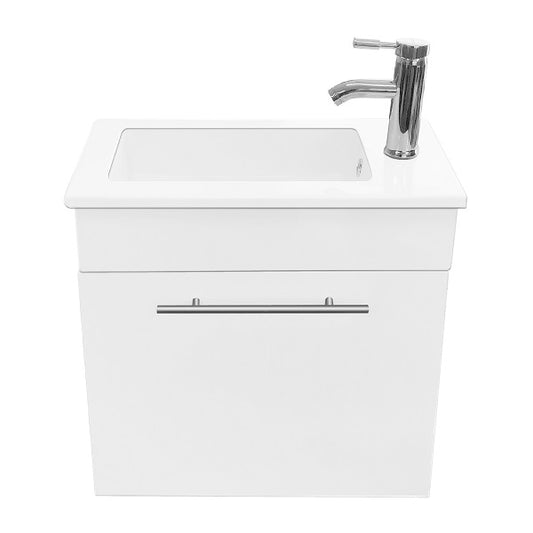 Mueble Vanitorio a Muro Elegant SM2055Z Blanco con Cubierta (55x33x52cm)