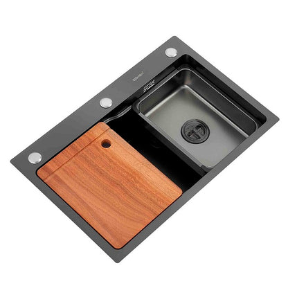 Lavaplatos Deluxe Sobre Cubierta Super Muebles SM6845 Black / 68x45x20cm