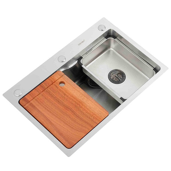 Lavaplatos Deluxe Sobre Cubierta Super Muebles SM6845 Silver / 68x45x20cm