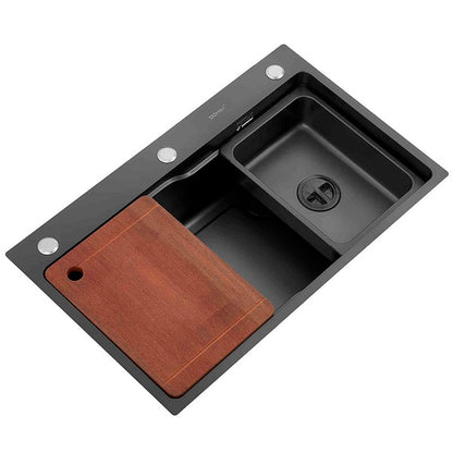 Lavaplatos Deluxe Sobre Cubierta Super Muebles SM7545 Black / 75x46x20cm