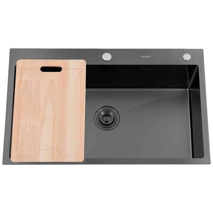 Lavaplatos Deluxe Sobre Cubierta Super Muebles SM8050 Black / 80x50x21cm