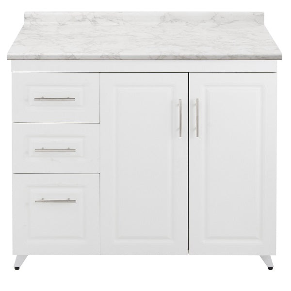 Mueble de Cocina Blanco Izquierdo con Postformado Blanco 100cm