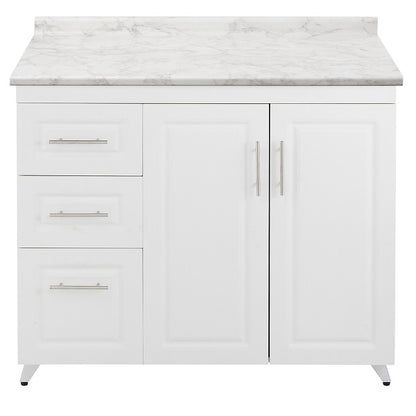Mueble de Cocina Blanco Izquierdo con Postformado Blanco 100cm