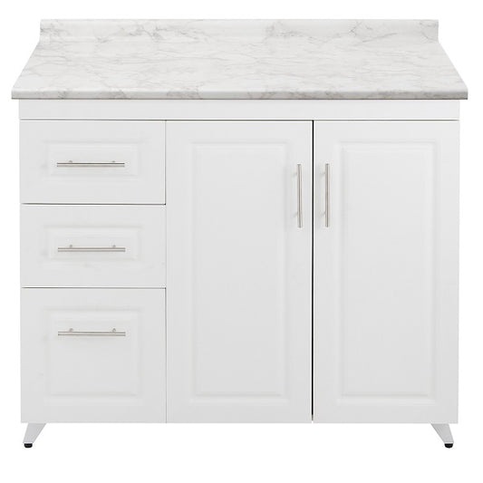 Mueble de Cocina Blanco Izquierdo con Postformado Blanco 100cm