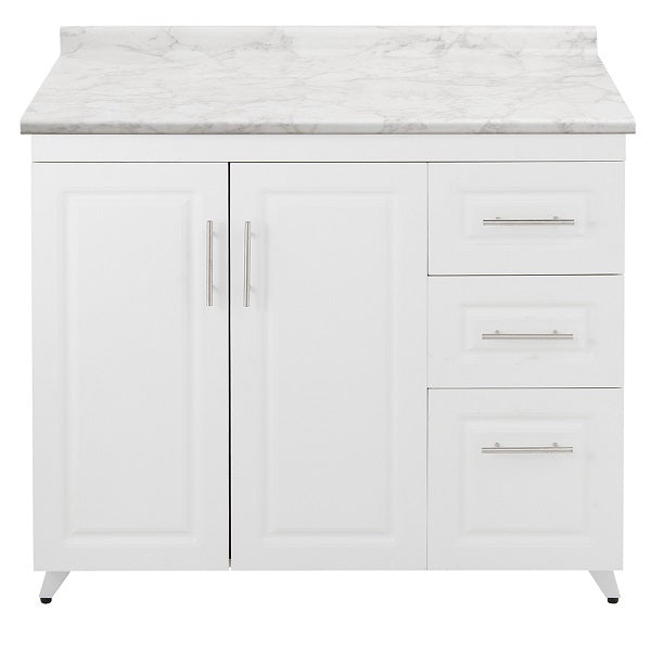 Mueble de Cocina Blanco Derecho con Postformado Blanco 100cm