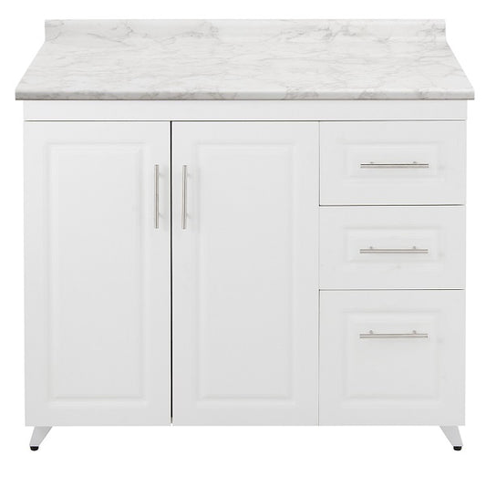 Mueble de Cocina Blanco Derecho con Postformado Blanco 100cm