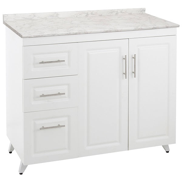 Mueble de Cocina Blanco Izquierdo con Postformado Blanco 100cm