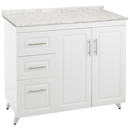 Mueble de Cocina Blanco Izquierdo con Postformado Blanco 100cm