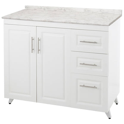 Mueble de Cocina Blanco Derecho con Postformado Blanco 100cm