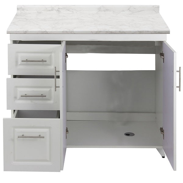 Mueble de Cocina Blanco Izquierdo con Postformado Blanco 100cm