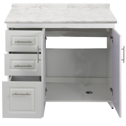 Mueble de Cocina Blanco Izquierdo con Postformado Blanco 100cm