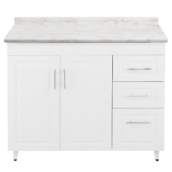 Mueble de Cocina Blanco Derecho con Postformado Blanco 120cm