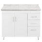 Mueble de Cocina Blanco Derecho con Postformado Blanco 120cm