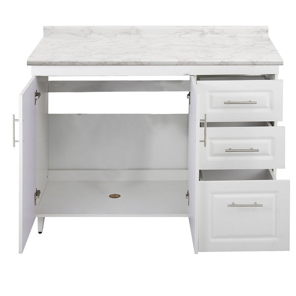 Mueble de Cocina Blanco Derecho con Postformado Blanco 120cm