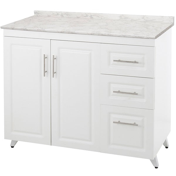 Mueble de Cocina Blanco Derecho con Postformado Blanco 120cm