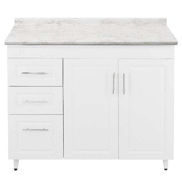 Mueble de Cocina Blanco Izquierdo con Postformado Blanco 120cm